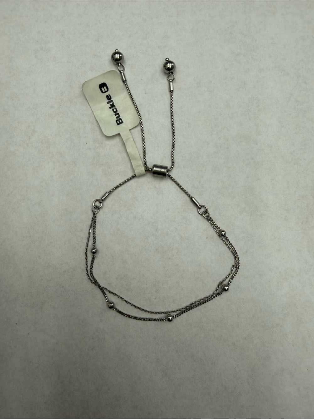 NEW BKE Silver Beaded Slider Bracelet